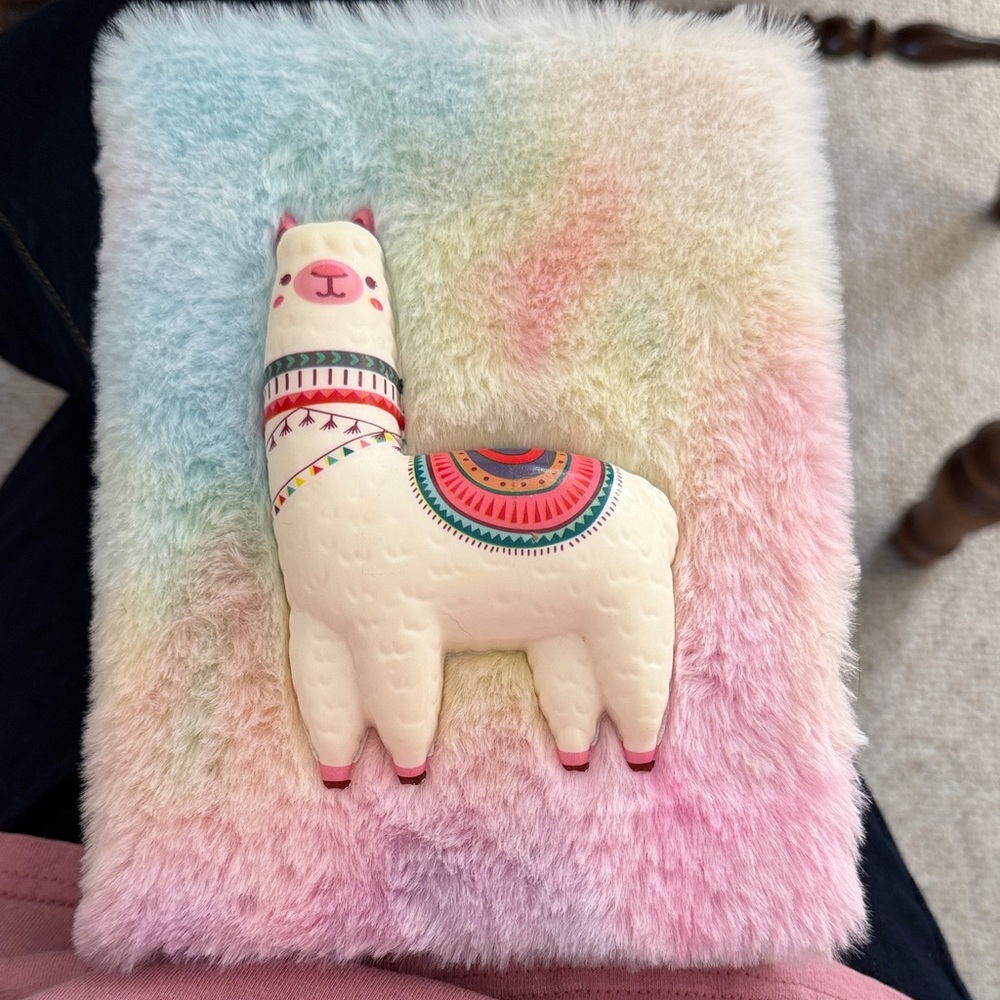 NEW Colorful Llama Plush Journal